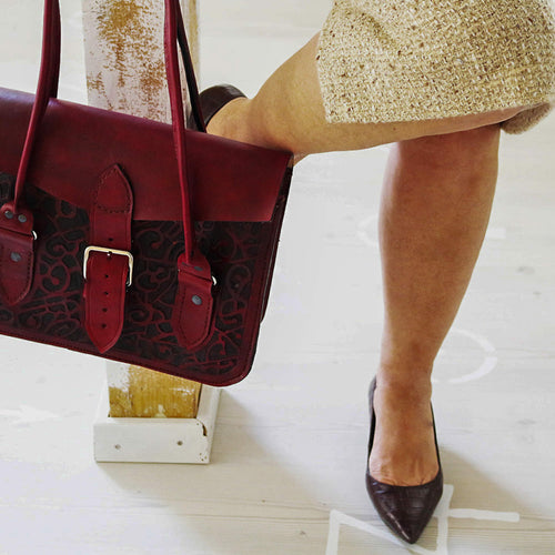 Redfarne - charming 50's style leather handbag